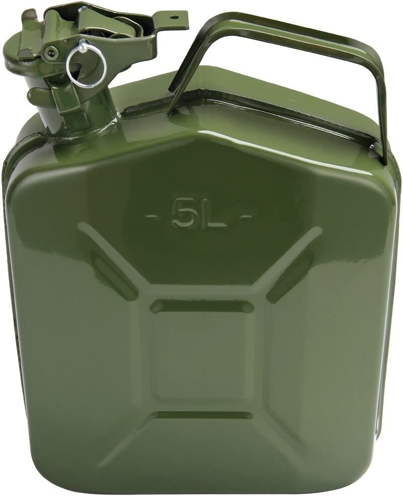 Bidone Benzina In Metallo 10 Litri - Con Beccuccio Versatore Per Benzina E Diesel - Foto 5