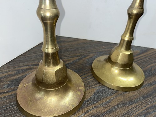2 Vintage Large Brass Floor Candlesticks Church Altar Candle Holders 25” India - Picture 5 of 9