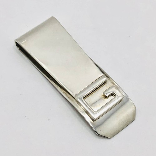 GUCCI G Logo Money Clip Sterling Silver 925 Men's Accessory