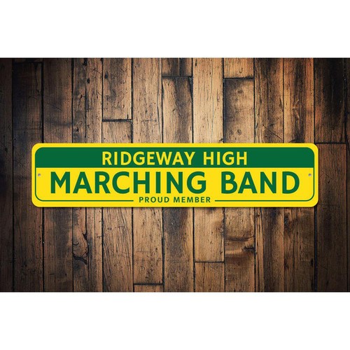 Band Marching Sign, Band Member, Custom School Name Metal Wall Decor Sign - 第 2/4 張圖片