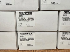 Gentex #SR220, Smoke Alarm, 220 VAC, Photo, W/Battery Back up, Relay Contacts.