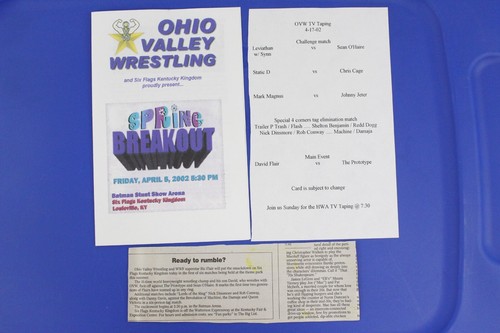 2002 OVW Program Spring Breakout David and Ric Flair Prototype John Cena w Card