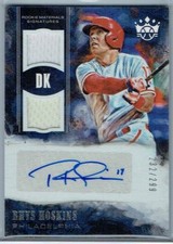 2018 DIAMOND KINGS DK ROOKIE MATERIALS SIGNATURES RHYS HOSKINS #232/299