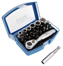 Schraubendreher Bitsatz Ratsche Steckschl&uuml;ssel 24tlg. Bitsortiment Bitbox Set