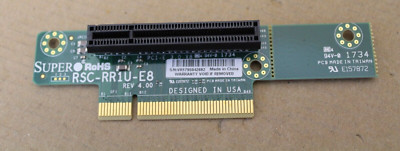 Supermicro 1U X8 Adapter RSC-RR1U-E8 X8 REV. 4.00 Riser Card VR179S042682