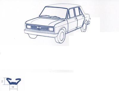 Guarnizione vano porta dx e sx Fiat 128 Berlina