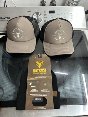 NWT 3-pack Columbia PHG Sawback Foam Trucker Brown Snapback Unisex Hat Hotshot