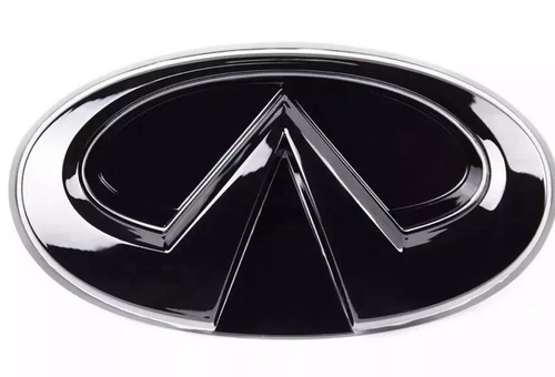 Infiniti Q50 Front Chrome Emblems With Housing 628664HB0A 2014 2015 2016 2017 - Picture 1 of 4