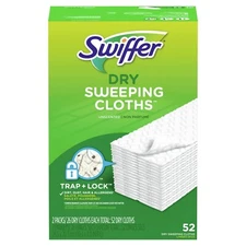 Swiffer Sweeper Dry Sweeping Pad Floor Cleaner Refills for Dust Mop , 52 CT
