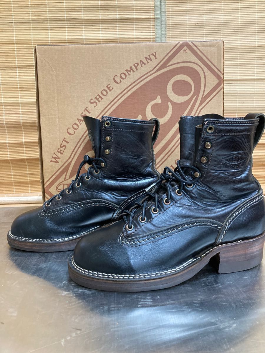 WESCO Boot Jobmaster Leather Black Lace Up Boots Size US7.5E | eBay