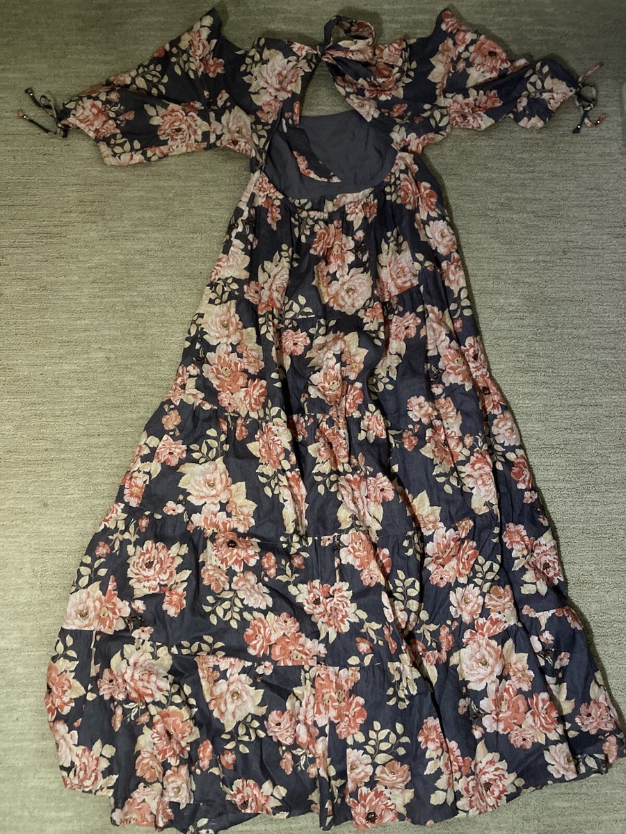 Kivari Floral Dress Womens Size 10 AUS/ 6 USA Linen