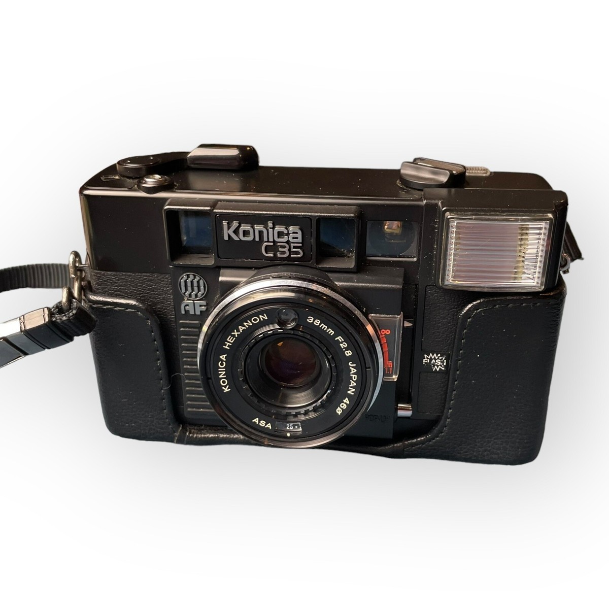 Konica Auto Focus C35 AF Hexanon 38mm f2.8 point & shoot In Case