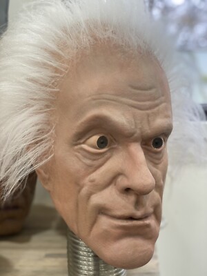 Doc Brown Zurück in die Zukunft Silikonmaske Cosplay Maske BTTF Marty Mcfly Schiff H