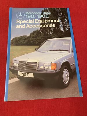 Original Vintage BROCHURE MERCEDES 190/190E Special Equipment and Accessories