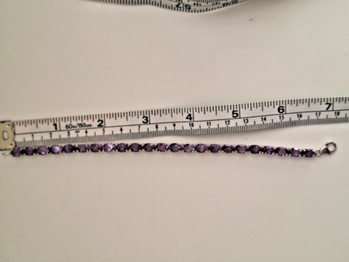 Tennis Bracelet Amethyst Sterling Silver