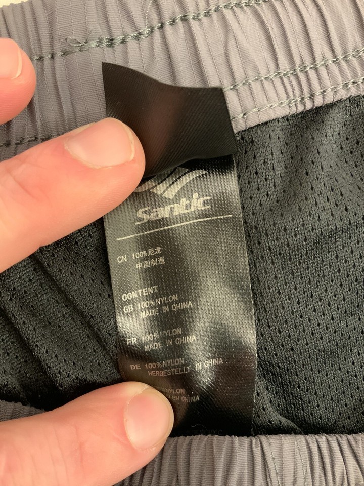 Pantalon jogpant en nylon froissé - Gris