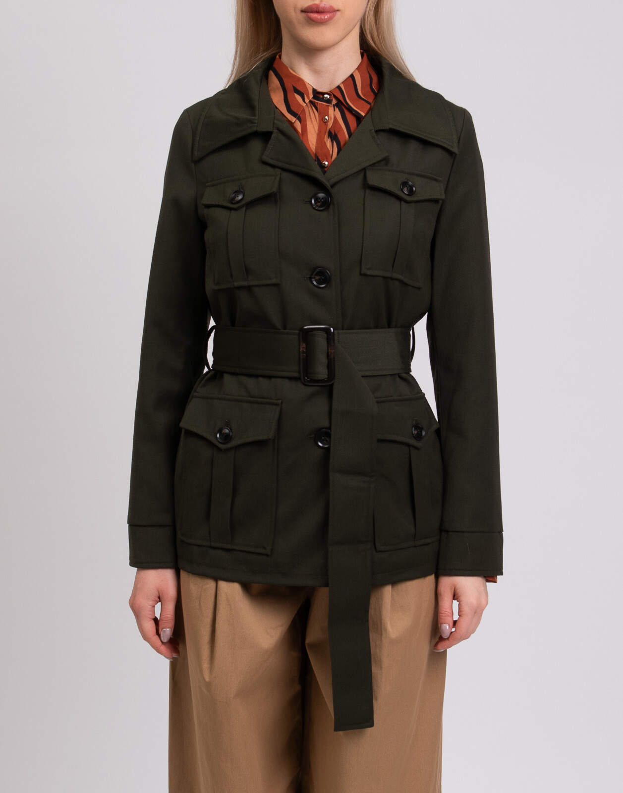 ALTRA Giacca Safari RRP €120 8 taglia IT 40 completamente foderata con cintura