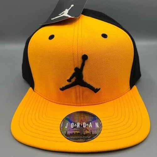 Air Jordan Hat Men LA Lakers Yellow Black Jumpman Snap Back Cap New