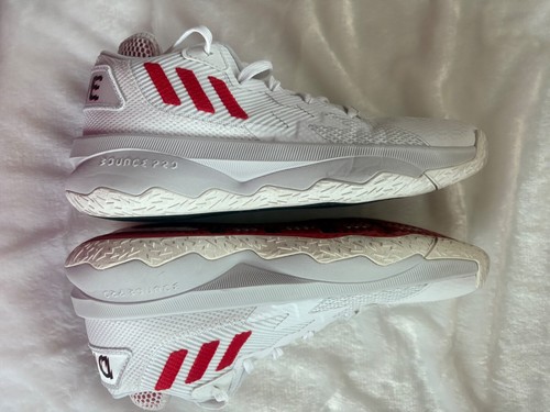 Adidas Time Dame 4th QTR K.O. white/black/red mens size 9 - Picture 7 of 11