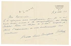 Letter signed autograph Brissac Lévis Mirepoix La Morosière Neuvy en Mauges