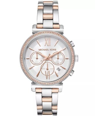 Michael Kors Women's Chronograph Sofie Two-Tone Stainless Steel Watch 39mm