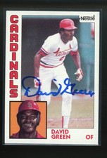 1984 Topps Nestle DAVID GREEN Signed Card autograph auto CARDINALS