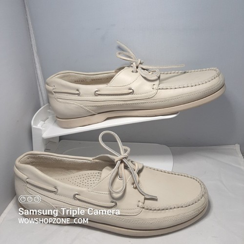 Hush Puppies Comfort Curve Bootsschuhe Halbschuhe Elfenbein Leder Costa Rica Größe 9,5M - Bild 1 von 12