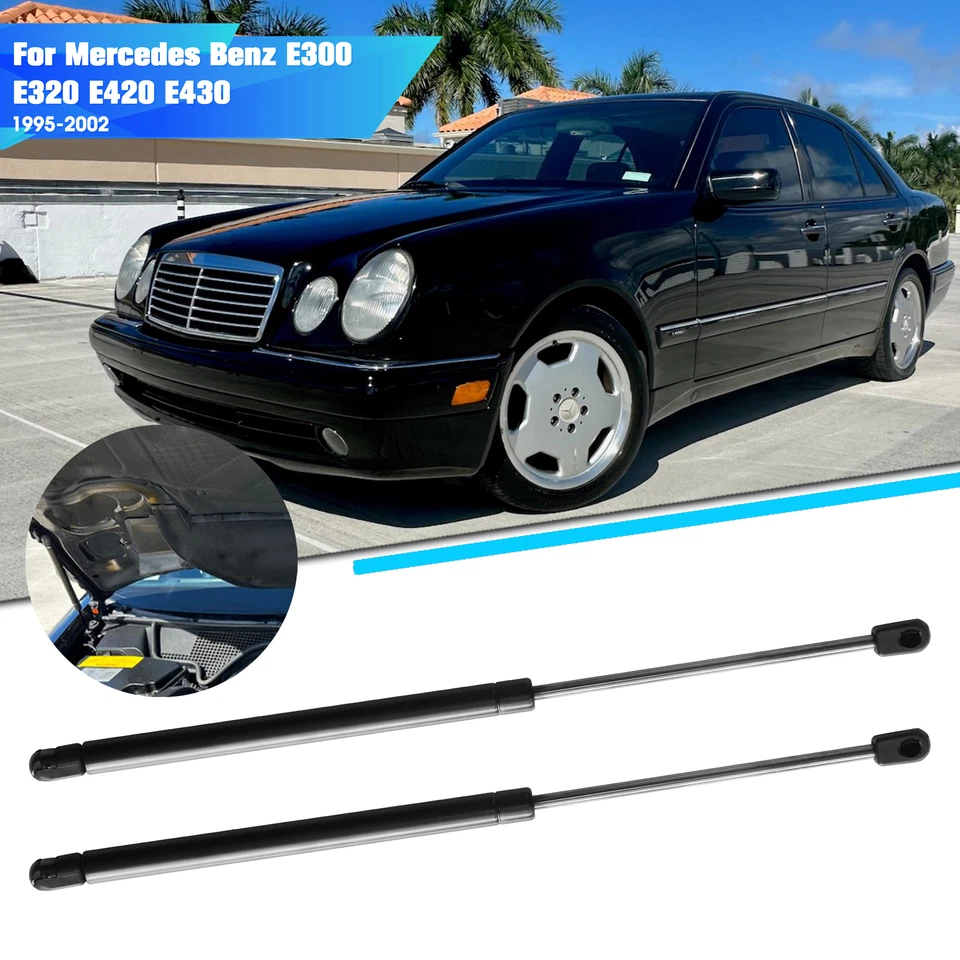 2PCS Front Hood Lift Supports Gas Shock Struts For 1995-1999 Mercedes-Benz E300 Foto 3 de 4