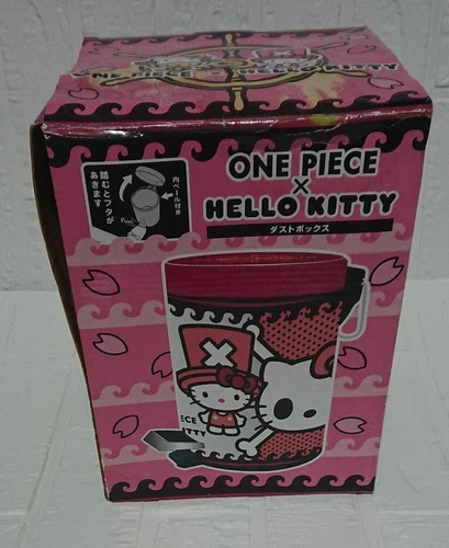 Sanrio Hello Kitty X One Piece Collaboration Dust Box Garbage can Pink Rare JP