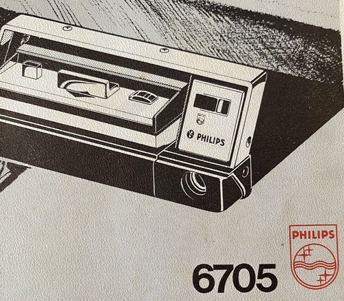VINTAGE 1969 PHILIPS N6705 CASSETTE RECORDER CAR MOUNTING UNIT INSTRUCTION BOOK!