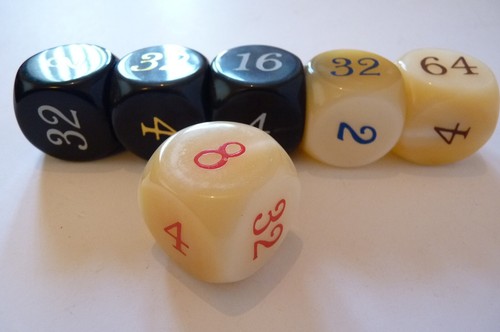 6 Large Doubling Cubes for Backgammon and Chouette. 1.2 inch (30mm). FREE p&p UK - Picture 6 of 8