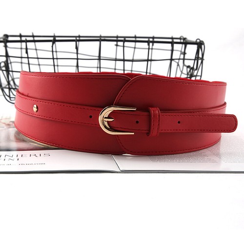 Cintura Larga Alla Moda Per Donna Cintura In Vita Nera Con Elastico Regalo + - Imagen 11 de 18