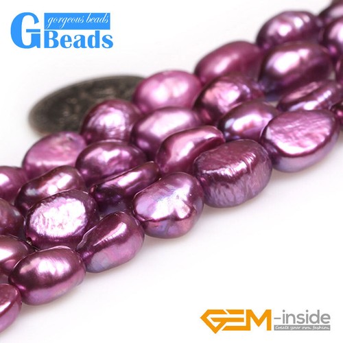 Pink White Purple Freshwater Pearl Rice Beads Jewelry Making 15" 5-6x6-8mm - Picture 50 of 183