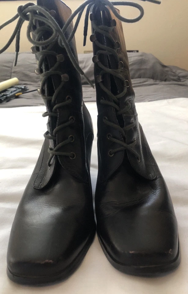 Coldwater Creek Women’s Leather Lace Up Steampunk Cosplay Brown Boots Size 6.5 - Image 2 of 4