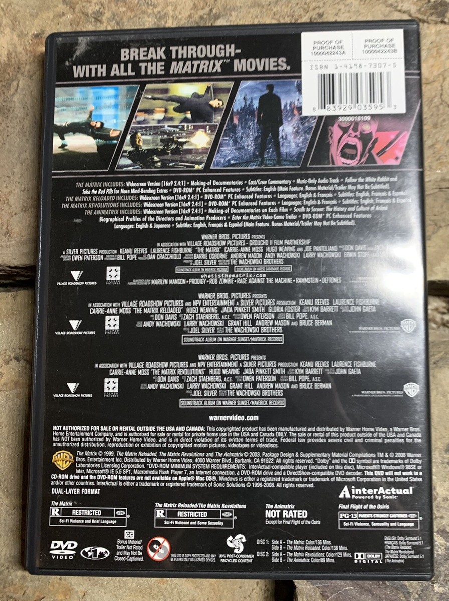 The Matrix DVD 4 Film Favorites Set. | eBay