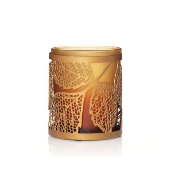 YANKEE CANDLE AMBER LEAVES TEA LIGHT CANDLE HOLDER BRAND NEW IN BOX eBay