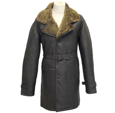 Roy Brown Ginger Herren Smart Winter Echt Lammfell Leder Duffel Shearling Mantel