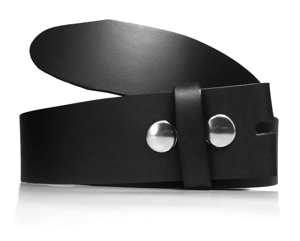 Cinturón sin hebilla piel hombre y mujer 4 cm de ancho 40 mm Broche a presión - Imagen 2 de 4