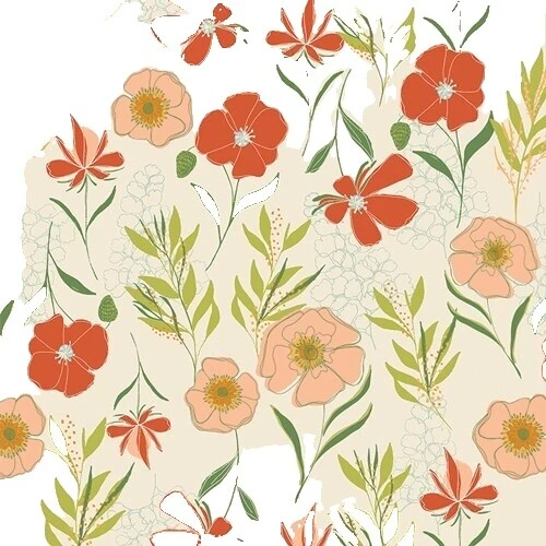 Flores y Plantas Gallery Algodón telas para artesanías