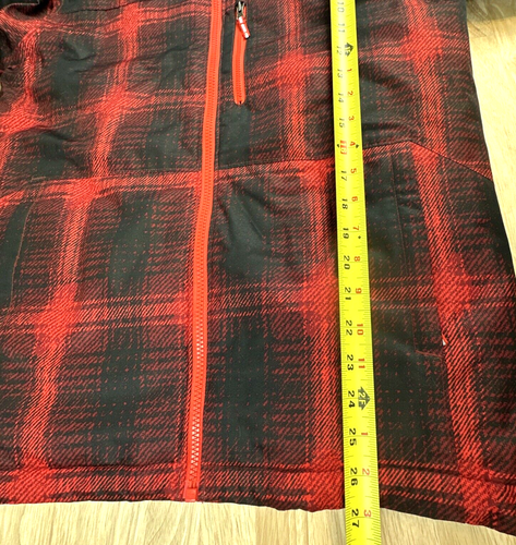 Columbia Omni-Tech Jacket Boys Youth Size L (14/16) Red Plaid Hooded Waterproof - Picture 8 of 14