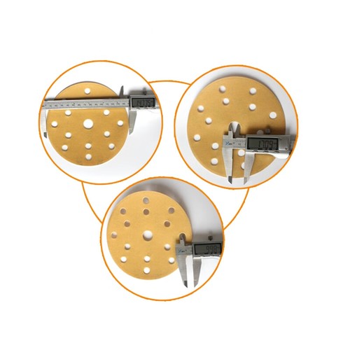 6"(150mm)15 Holes Flocked Yellow Sanding Disc Self-adhesive Sandpaper 40-1000P - Picture 4 of 5