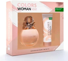 Benetton - Colors Woman Rose 2pc Set - 2.7 Oz EDT Perfume, 2.5 Oz Body Lotion