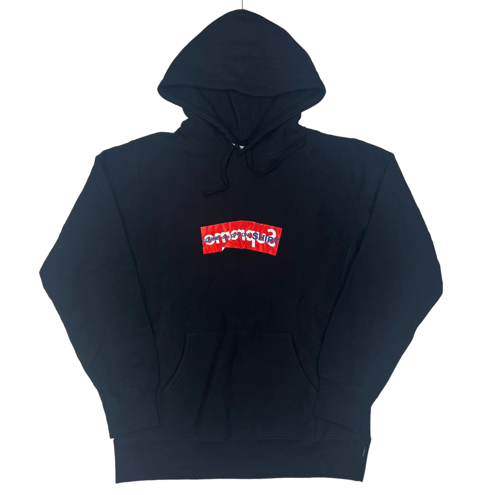 Sweat shirt à capuche logo boîte noire Supreme X Comme Des Garcons 2017 *tout neuf*