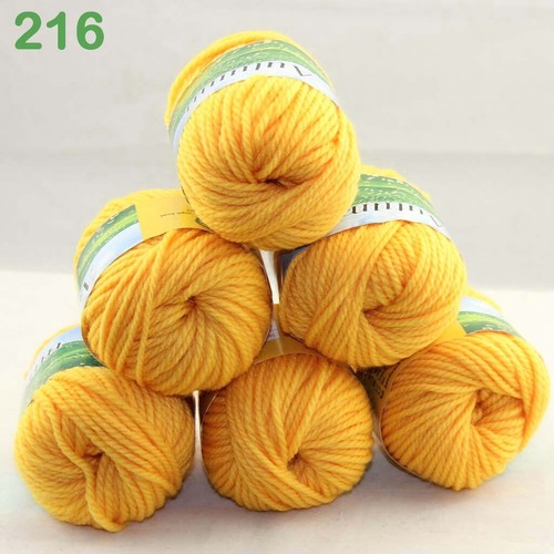 Sale Soft 6Ballsx50g Quick Hand Knitting Wool Silk Yarn Sweater Shawl Scarf 16