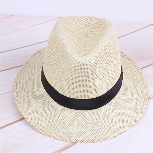 Outdoor Sommer Reise Freizeit Breite Krempe Sonnenhut Panama Herren Strohhut Cowboy Cap - Bild 4 von 18