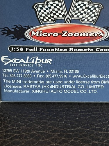 Micro-Zoomers Mini Cooper Toy Car, 1:58 Full Function Remote Control, Blue-NIB - Picture 8 of 8