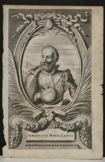FERDINAND MAGELLANUS 1671 MONTANUS UNUSUAL ANTIQUE COPPER ENGRAVED PORTRAIT