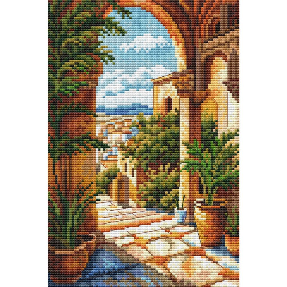 CDA counted cross stitch kit ""Sun of the South"", 14,5x22cm