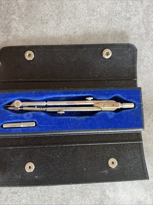 Vintage Dietzgen Master Gem Master Bow Beam Drafting Tool Set Silver