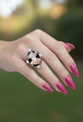 Michael Valitutti Gems En Vogue II 925 Ster. Cameo Onyx, Rhodochrosit, MOP Gr. 8